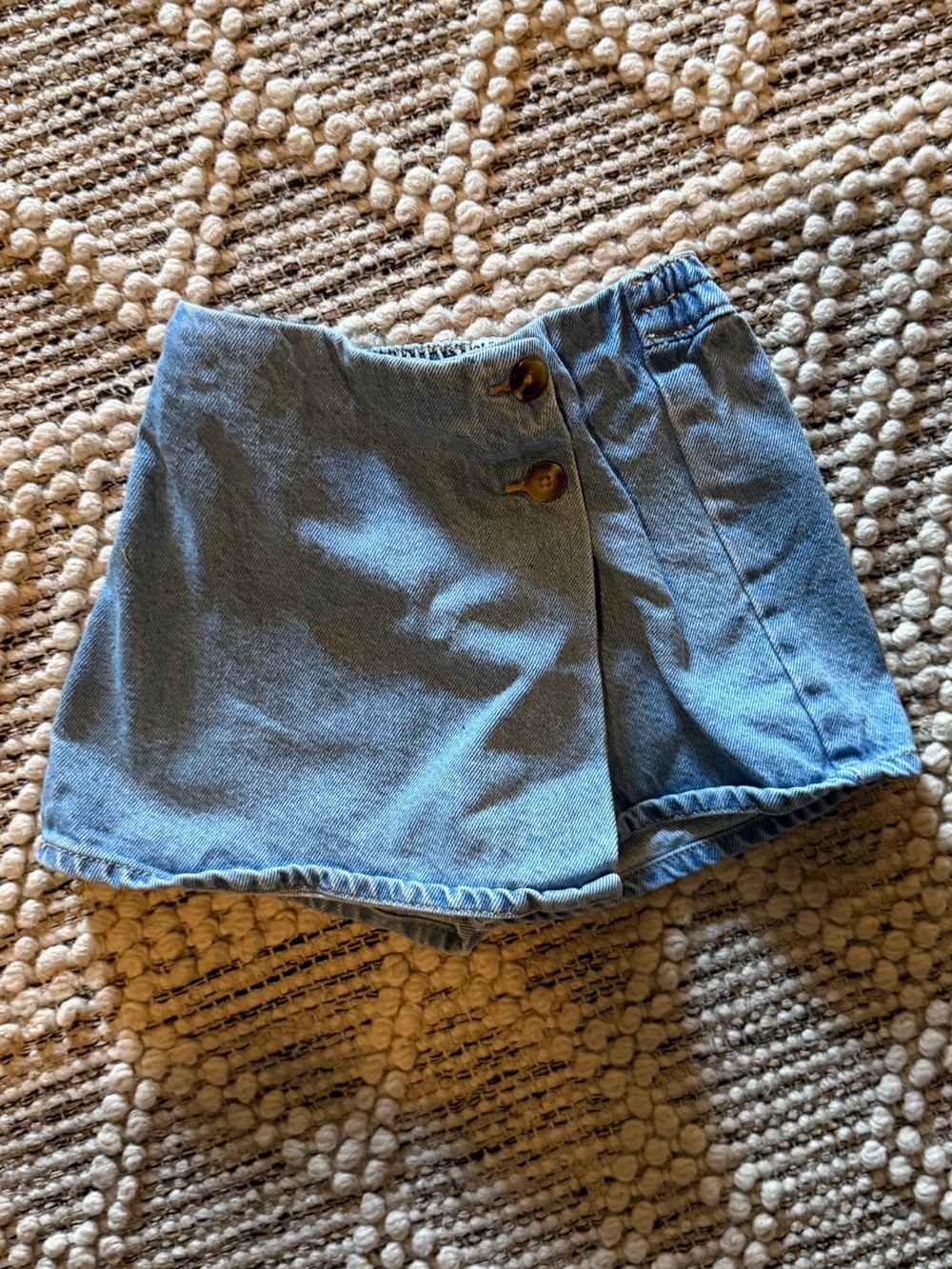 Old Navy Light Blue Denim Skort with Button Front
